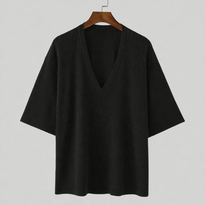 Hawthorne Ribbed V-Neck Tee