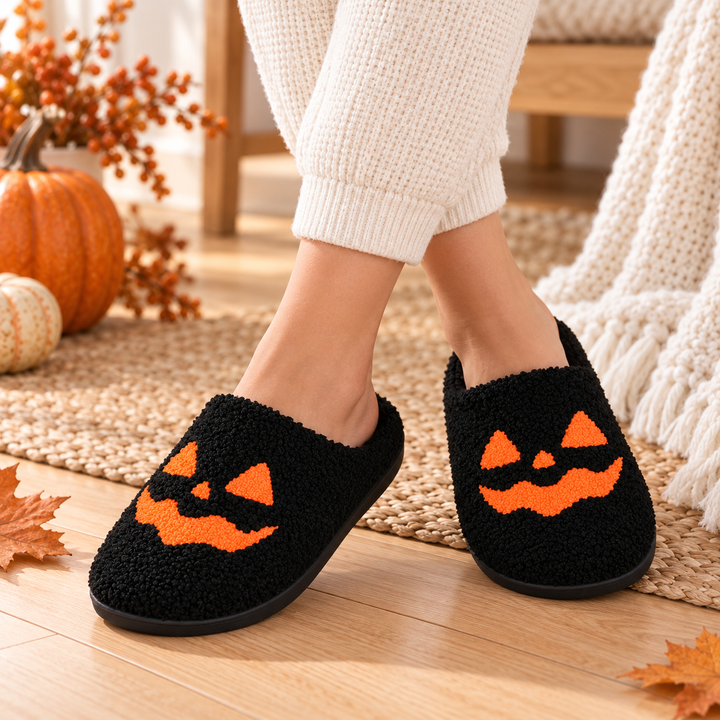 Holloway Pumpkin Plush Slippers