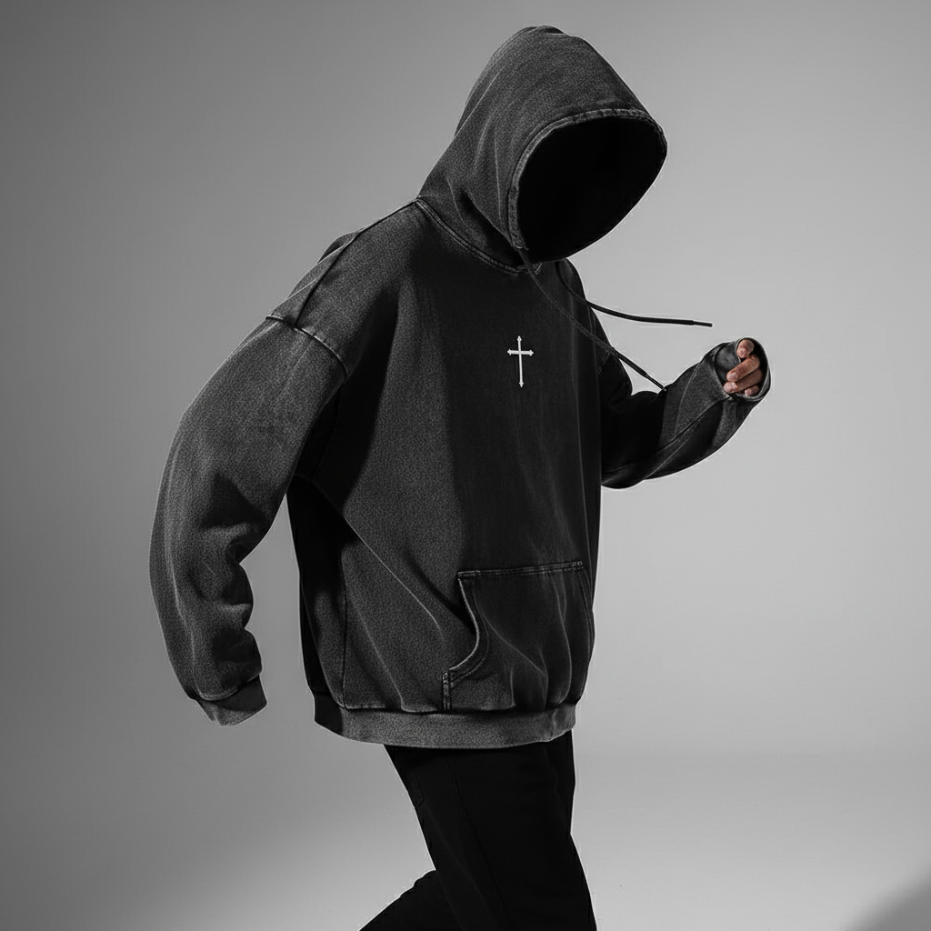 Ravenshade Psalm 91:11 Washed Cotton Hoodie