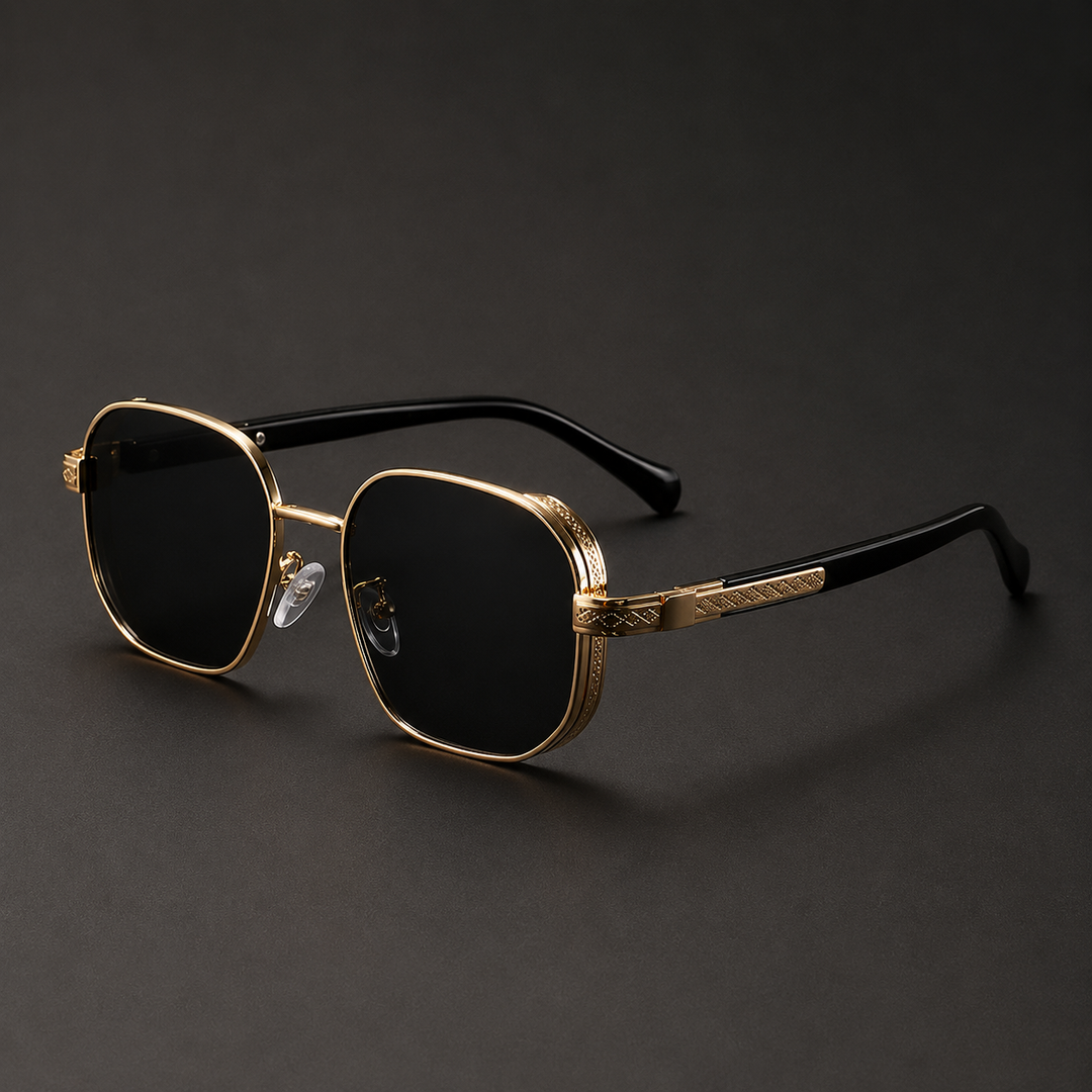 Kingston alloy rim sunglasses with polished metal frame