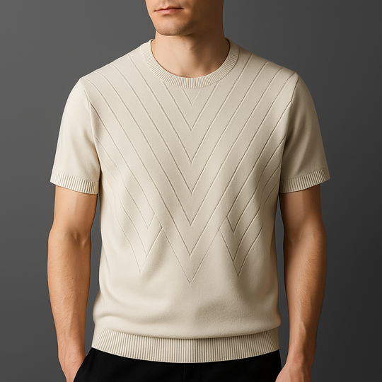 Lucente viscose knit tee with soft lightweight drape