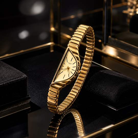 Marlow Crescent Dial Watch with stainless steel bracelet