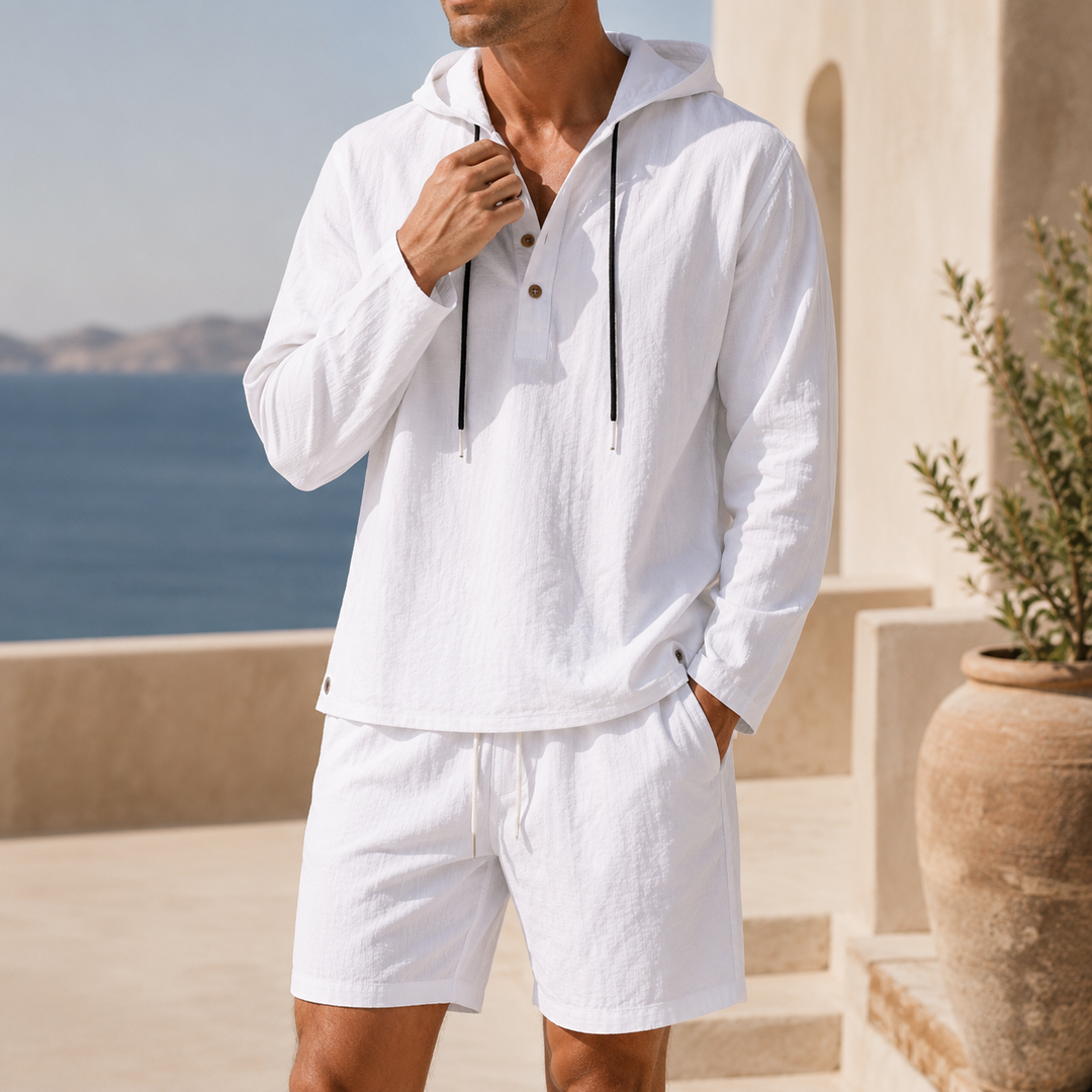 Marlow Linen Lightweight Hooded Set