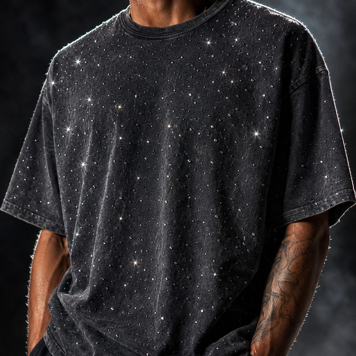 Marlow Rhinestone Cotton T-Shirt
