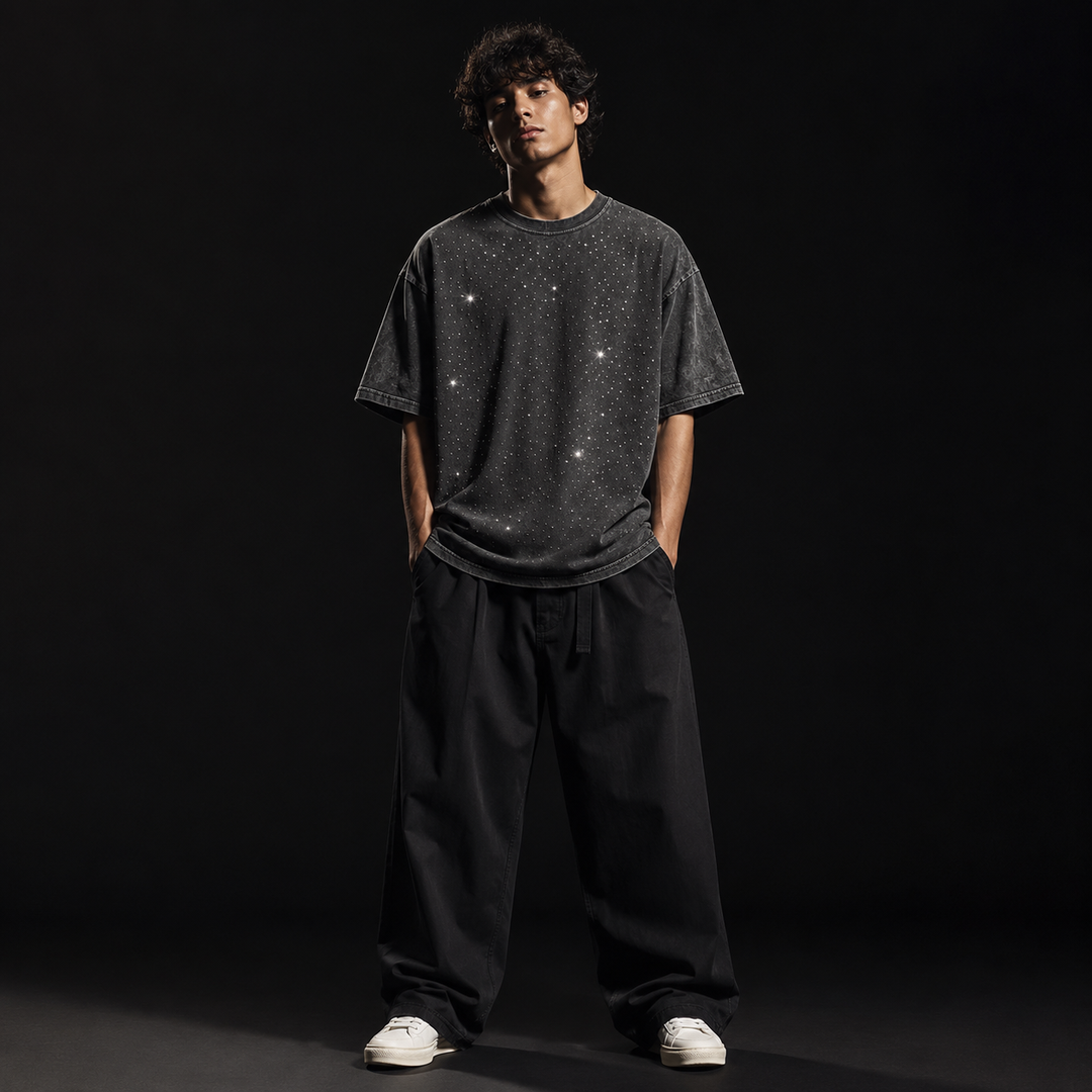 Marlow Rhinestone Cotton T-Shirt