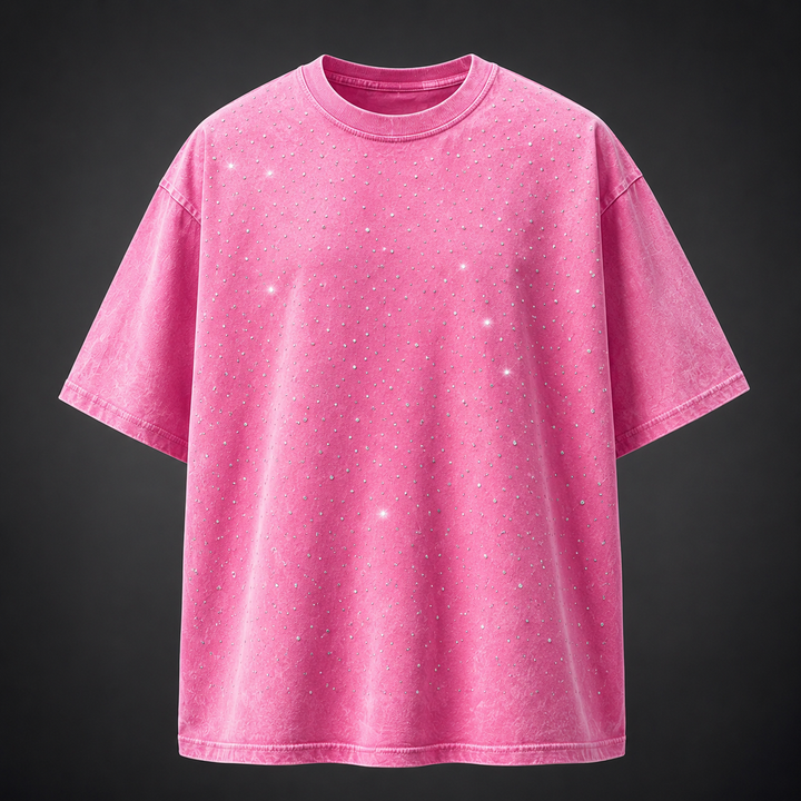 Marlow Rhinestone Cotton T-Shirt