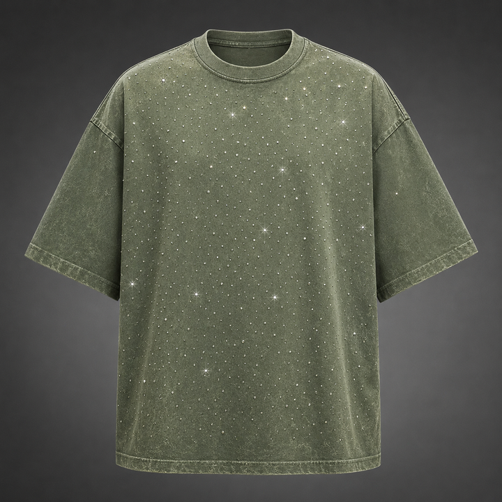 Marlow Rhinestone Cotton T-Shirt