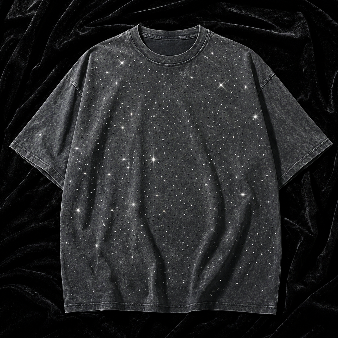 Marlow Rhinestone Cotton T-Shirt
