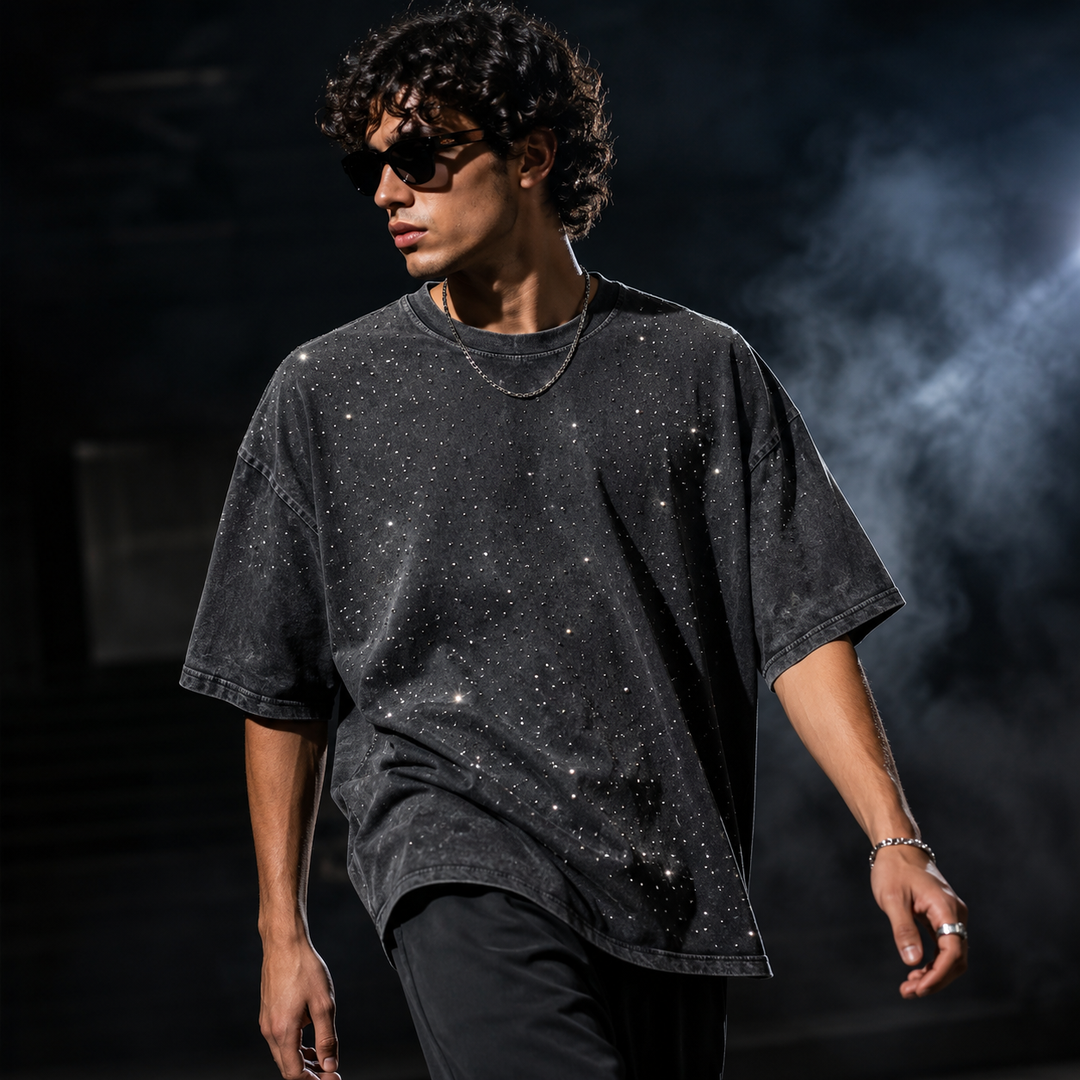 Marlow Rhinestone Cotton T-Shirt