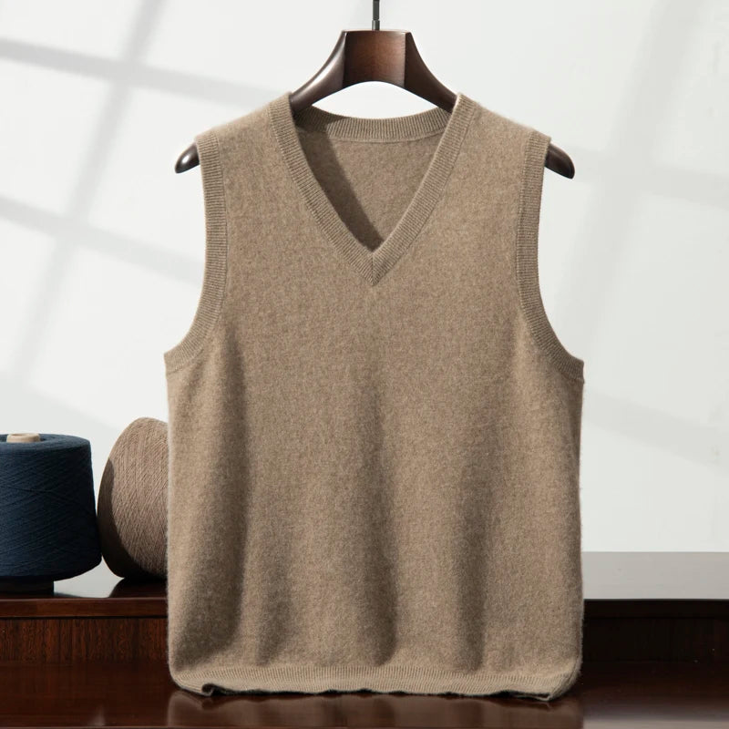 Men's 100% Cashmere Vest | Luxuriously Soft Lightweight Layering 2