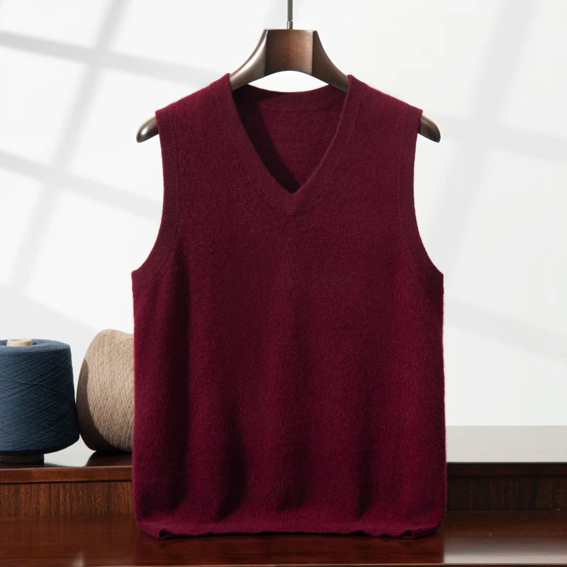 Men's 100% Cashmere Vest | Luxuriously Soft Lightweight Layering 4