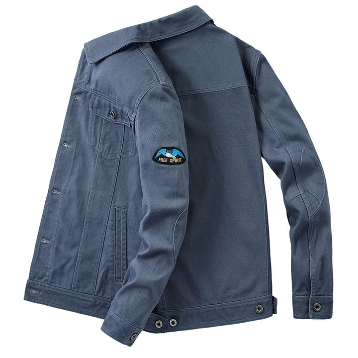 Men's 100% Cotton Cargo Bomber Jacket | Lightweight Casual Street Essential 5