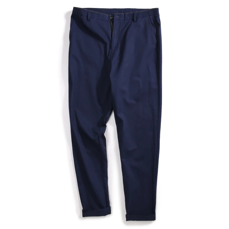 Men's 100% Cotton Chinos | Breathable Slim Fit Trousers 7