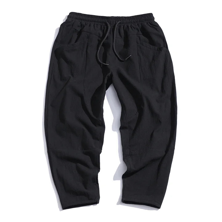 Men's 100% Cotton Cropped Pants | Trendy Loose Fit for Summer Style
