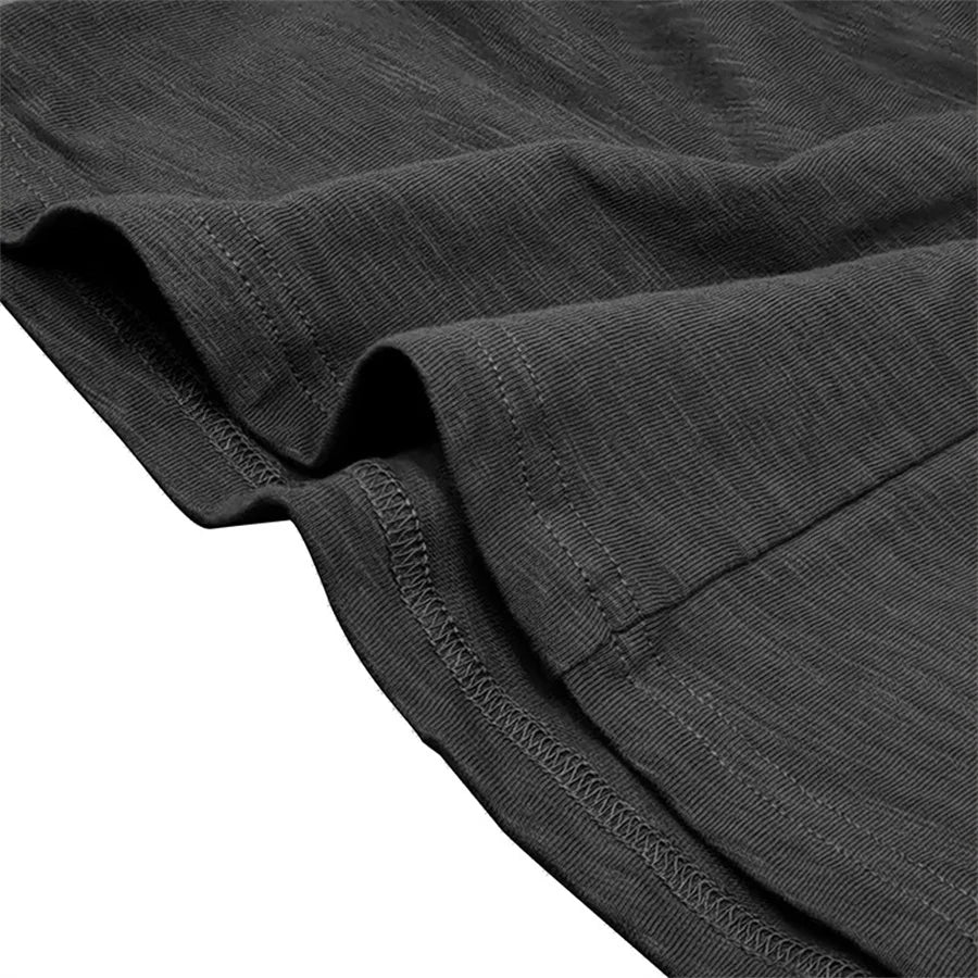 Men's 100% Cotton Long Sleeve Henley T-Shirt | Soft Touch Retro Casual Style 5