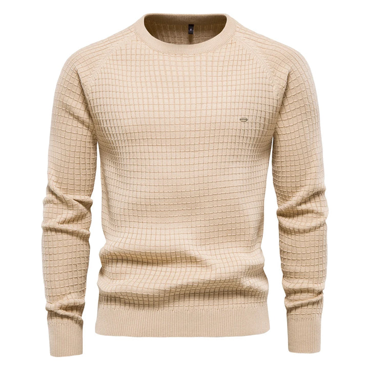 Men's 100% Cotton O-Neck Sweater | Tailored Classic Winter Essential 10