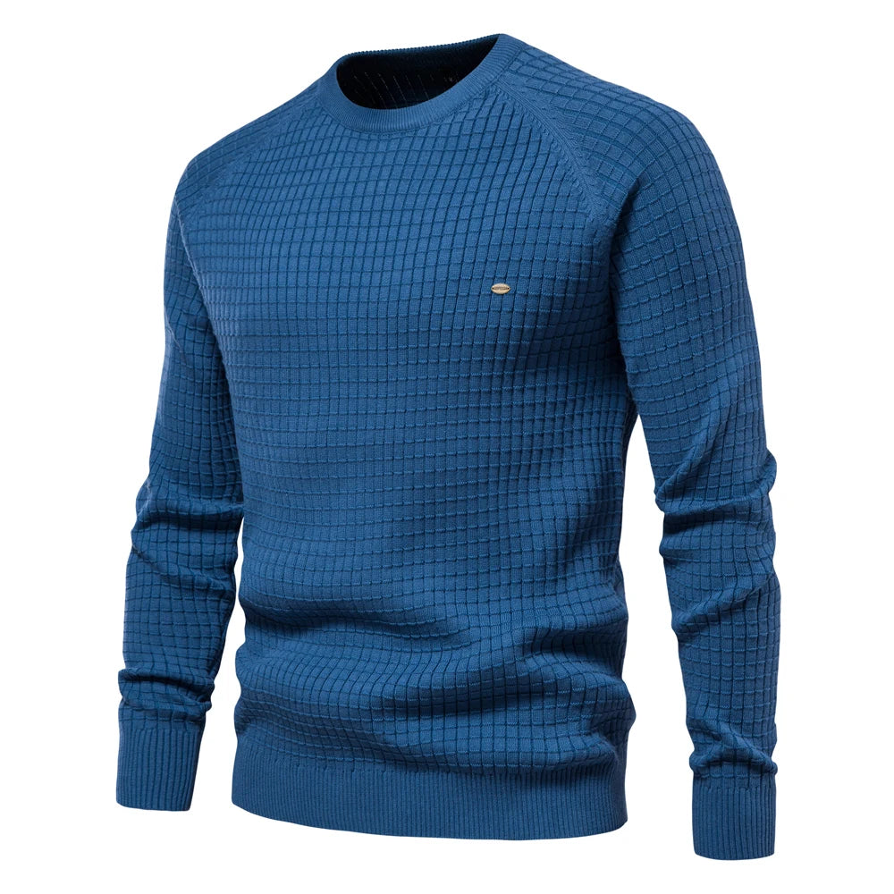Men's 100% Cotton O-Neck Sweater | Tailored Classic Winter Essential 2