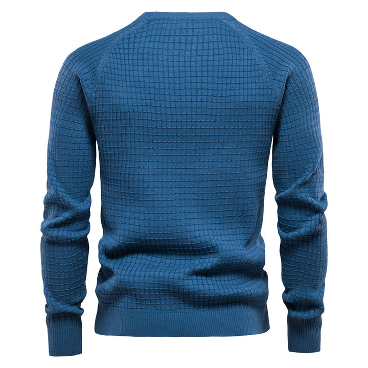 Men's 100% Cotton O-Neck Sweater | Tailored Classic Winter Essential 3