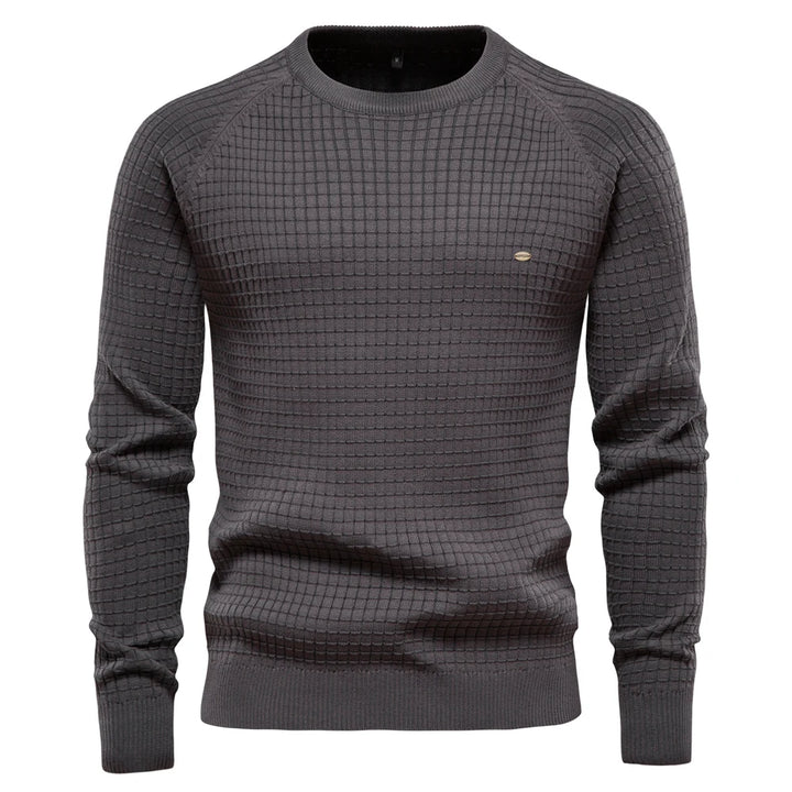 Men's 100% Cotton O-Neck Sweater | Tailored Classic Winter Essential 6