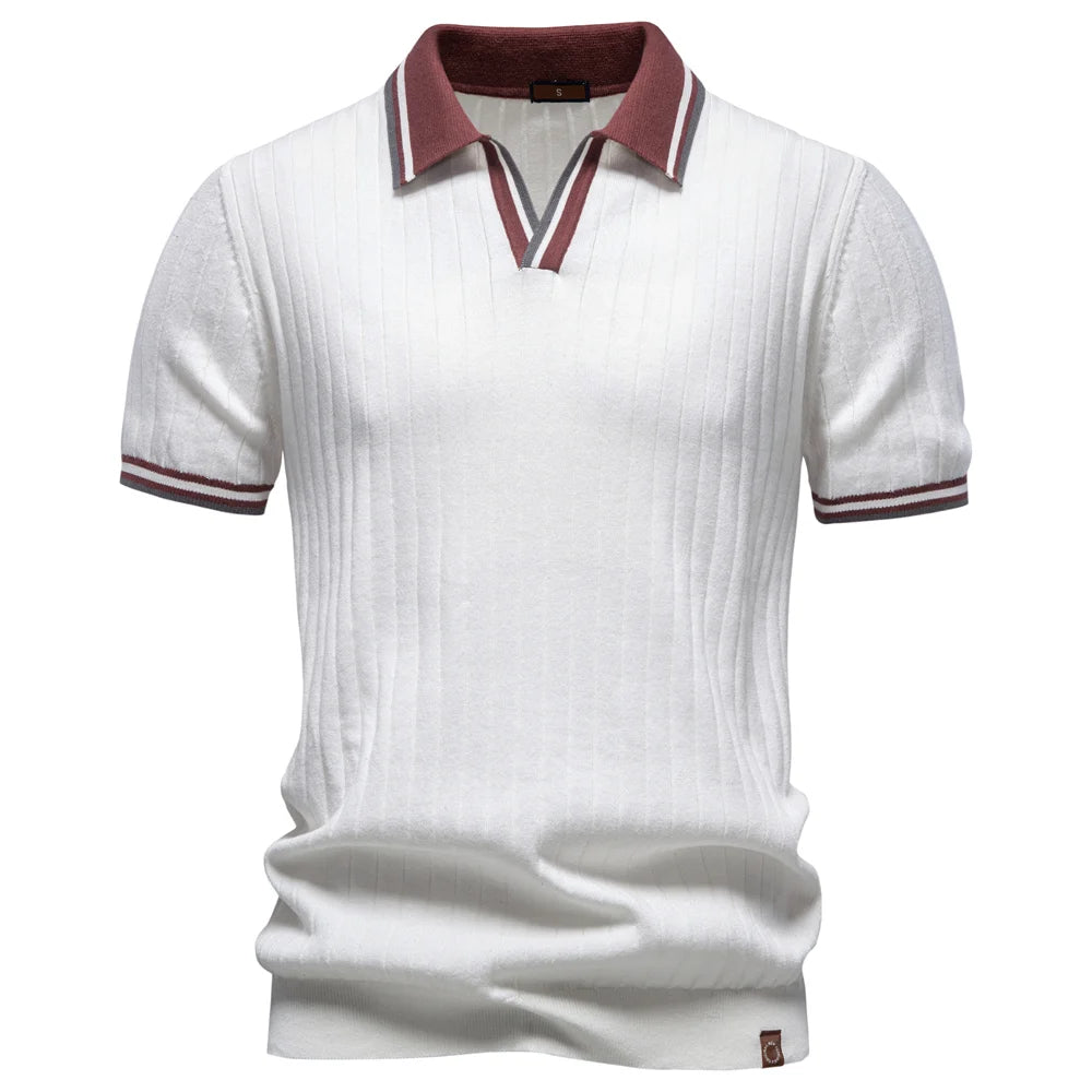 Men's 100% Cotton Polo Shirt | Elegant Soft Casual Wear for All Seasons
