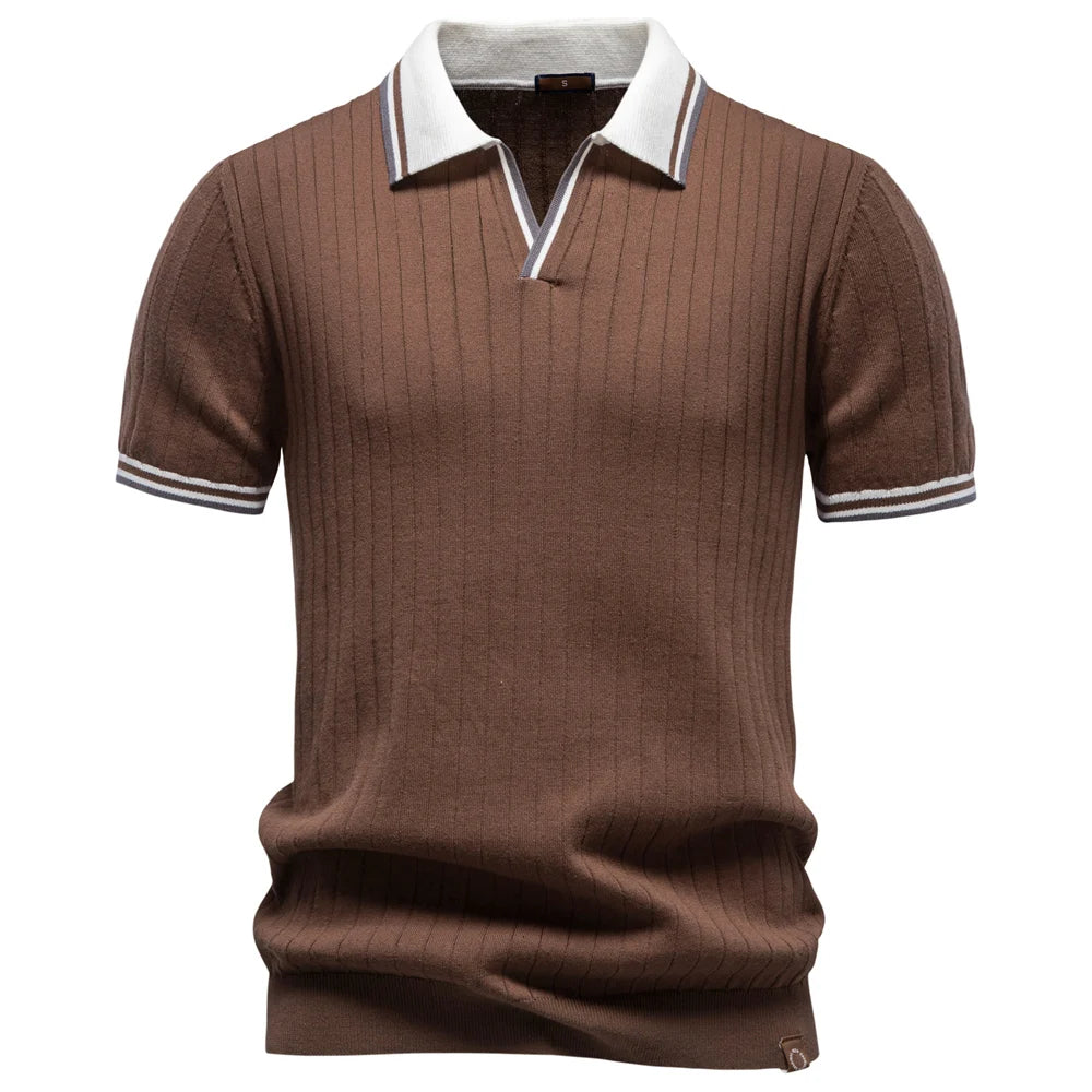 Men's 100% Cotton Polo Shirt | Elegant Soft Casual Wear for All Seasons