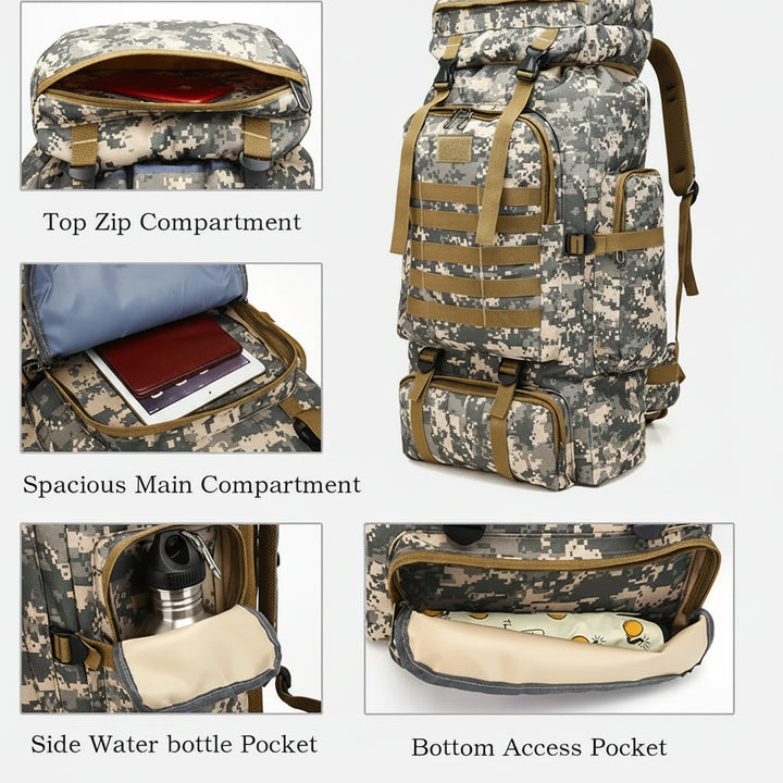 Men's 700D Nylon Tactical Backpack | Durable Waterproof Outdoor Adventure Gear 4