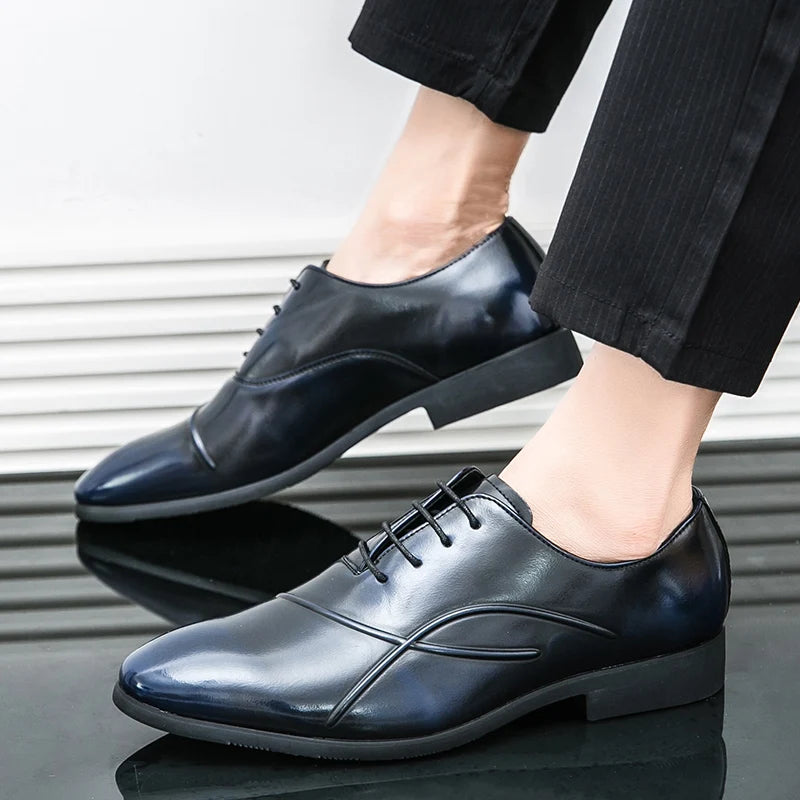 Men's Black Patent Leather Oxford Shoes | Luxurious Formal Elegance 5