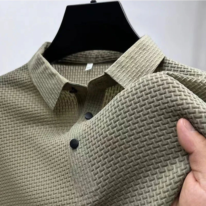 Men's Breathable Cotton Blend Polo Shirt | Refined Summer Business Casual Fit 10