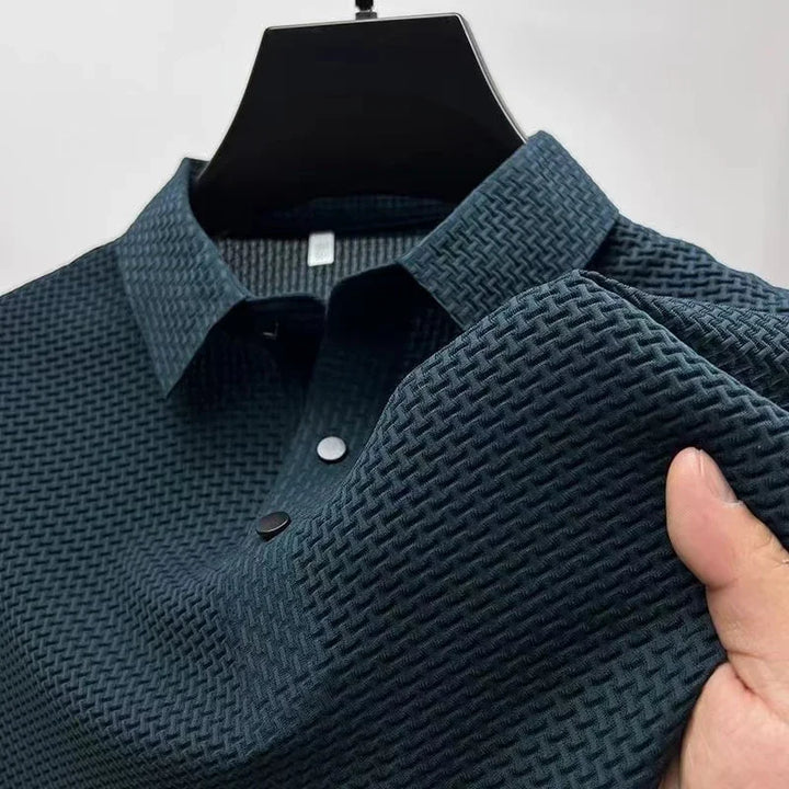 Men's Breathable Cotton Blend Polo Shirt | Refined Summer Business Casual Fit 7