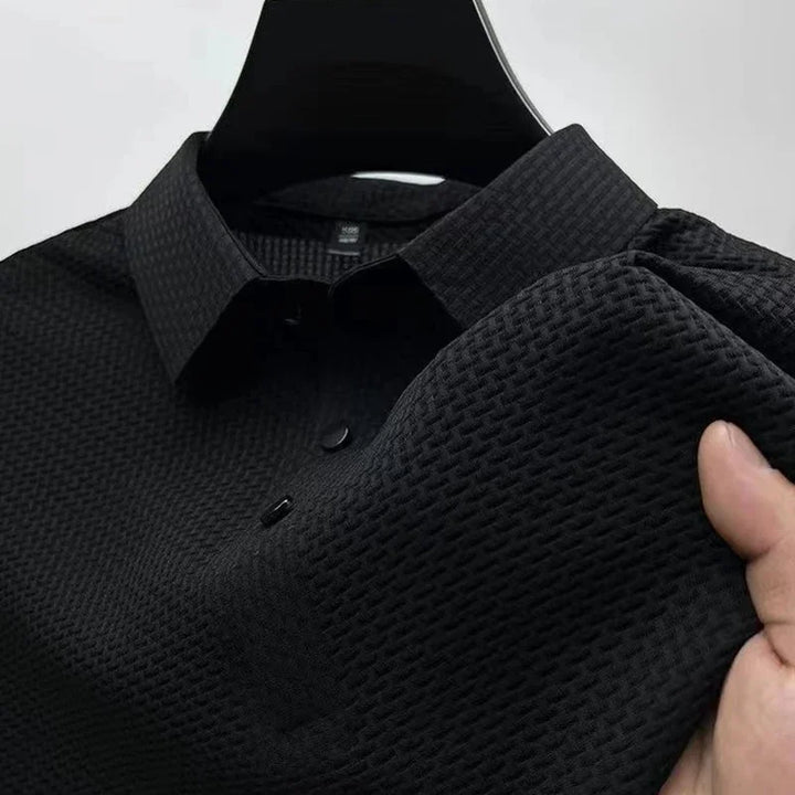 Men's Breathable Cotton Blend Polo Shirt | Refined Summer Business Casual Fit 8