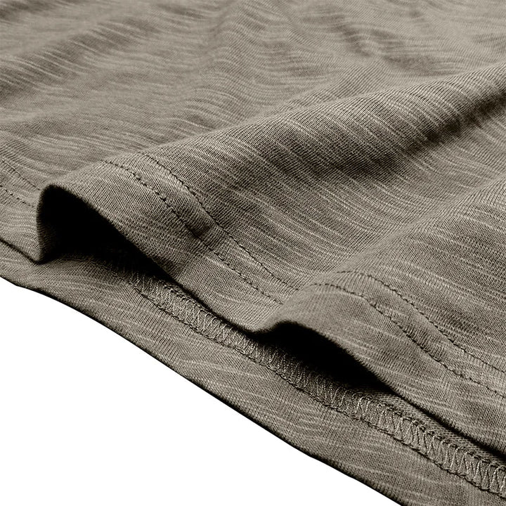 Men's Breathable Cotton Long Sleeve Henley T-Shirt | Versatile Autumn Essential 5