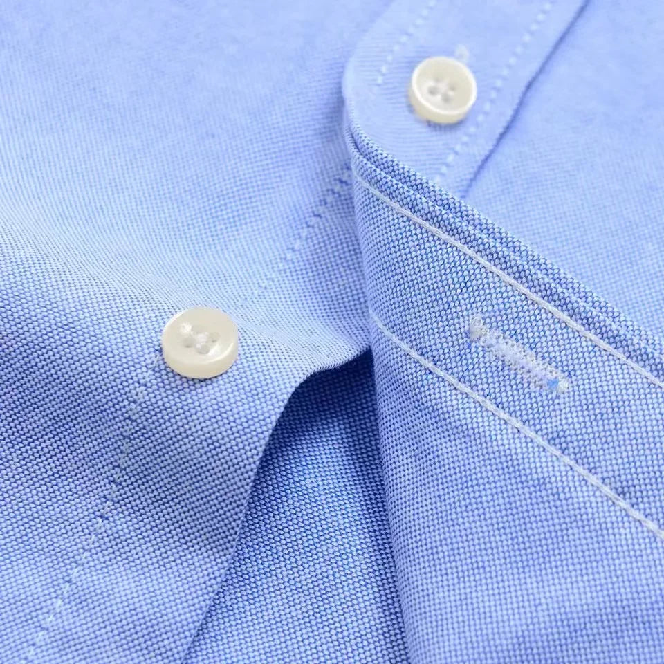 Men's Breathable Cotton Oxford Button-Down Shirt | Refined Everyday Comfort Fit 5
