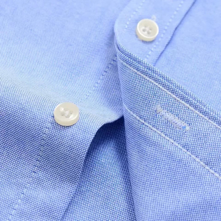 Men's Breathable Cotton Oxford Button-Down Shirt | Refined Everyday Comfort Fit 5