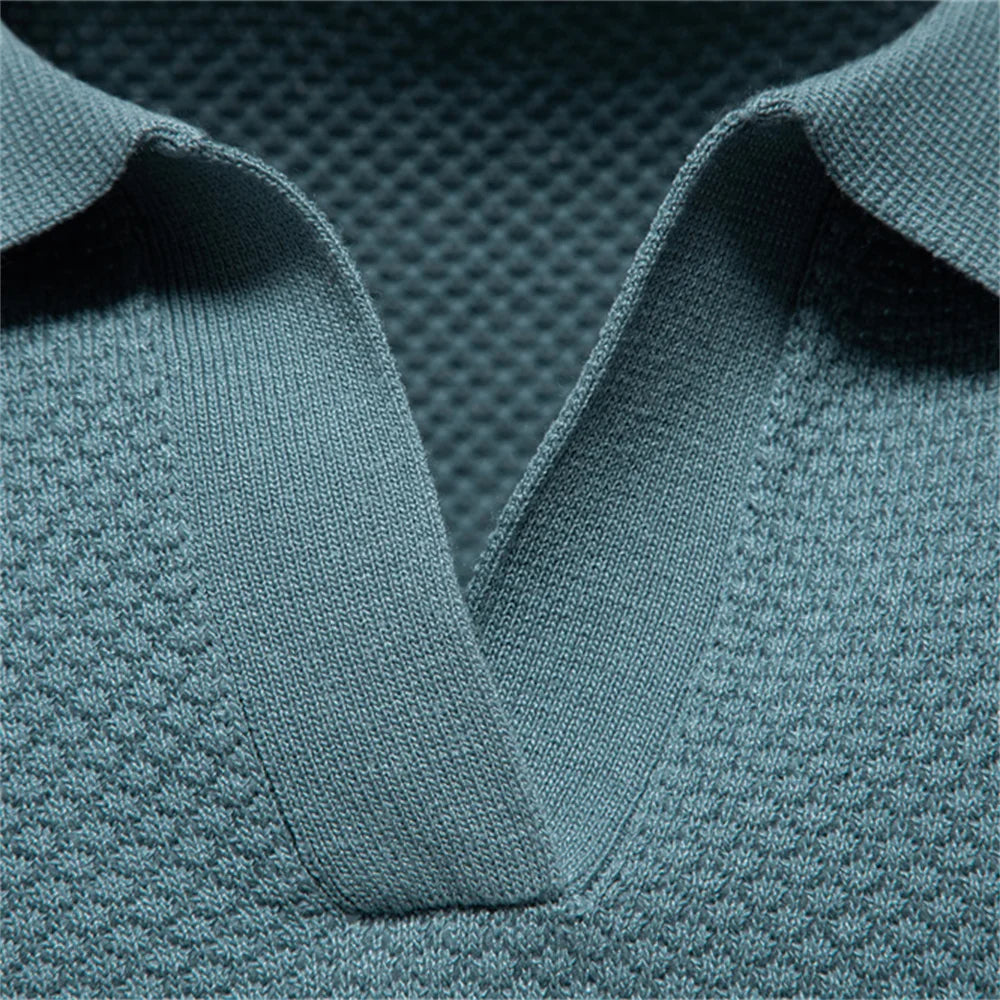 Men's Breathable Fabric Golf Polo Shirt | Refined Summer Casual Essential