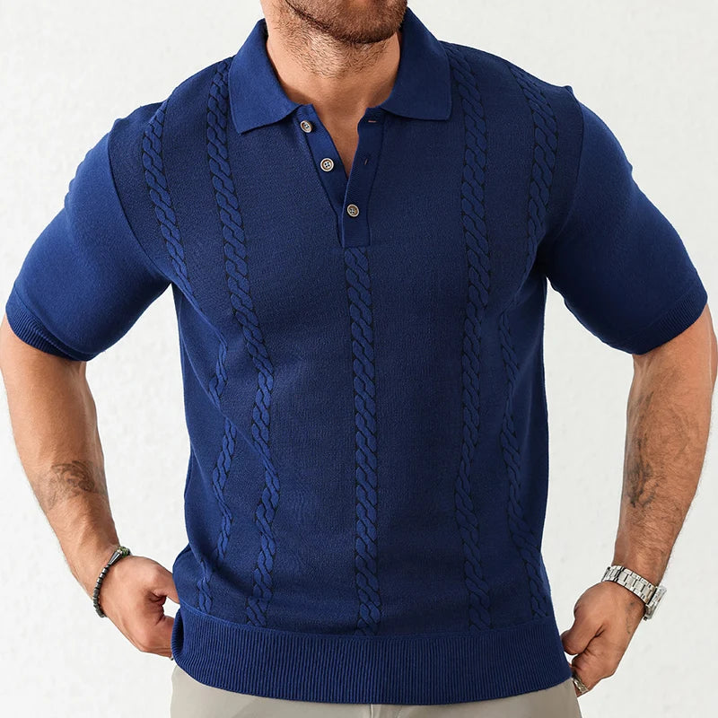 Men's Breathable Knit Polo Shirt | Tailored Classic Everyday Style
