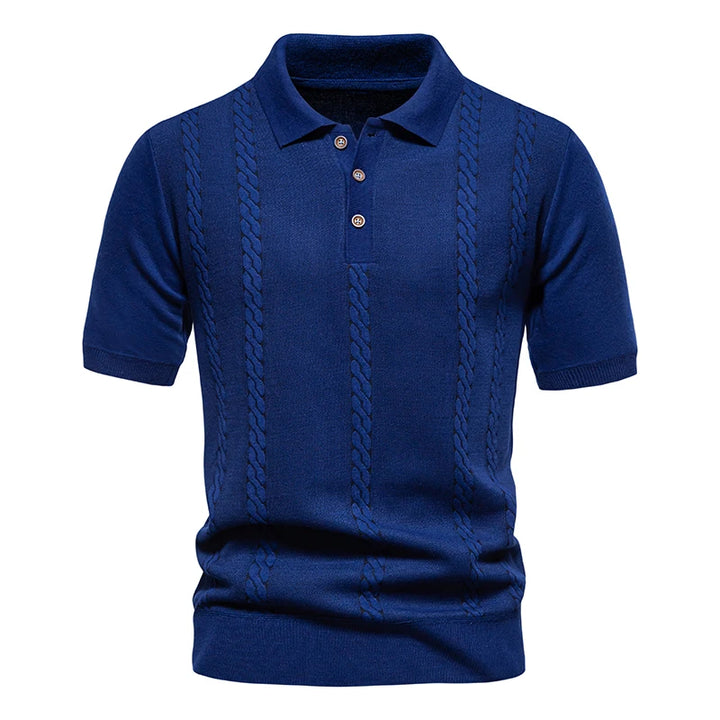 Men's Breathable Knit Polo Shirt | Tailored Classic Everyday Style