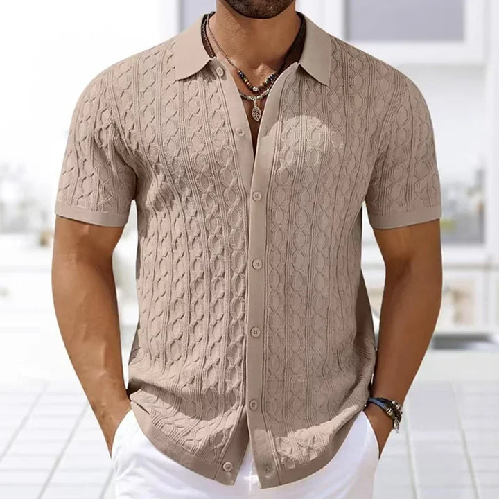 Men's Breathable Knitted Polo Shirt | Stylish Business Casual Essential 0