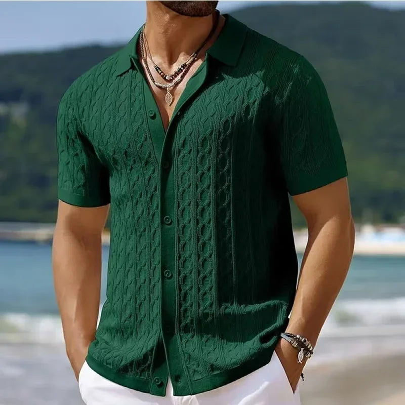 Men's Breathable Knitted Polo Shirt | Stylish Business Casual Essential 3