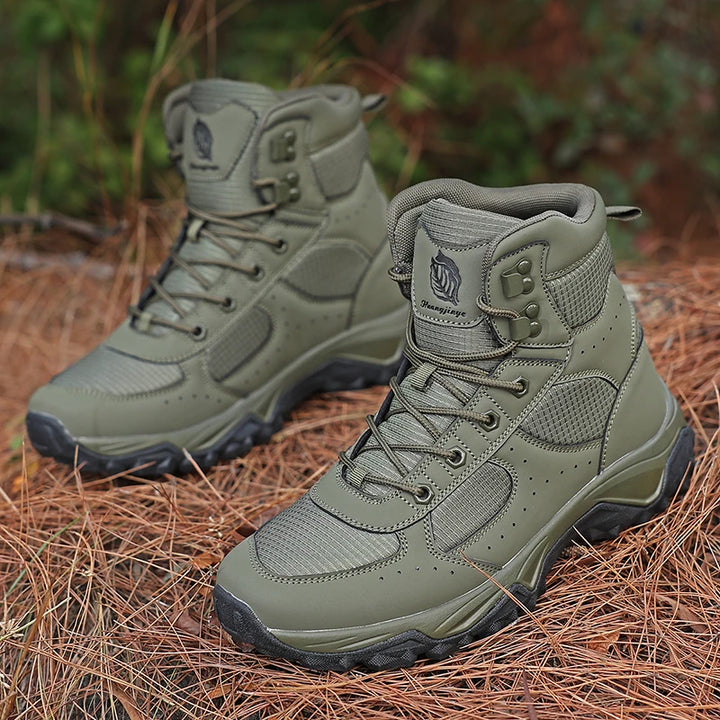 Men's Breathable Leather Combat Boots | Ultra-Light Outdoor Adventure Fit 2