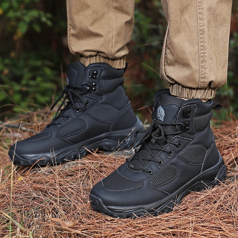Men's Breathable Leather Combat Boots | Ultra-Light Outdoor Adventure Fit 3