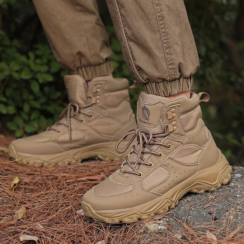 Men's Breathable Leather Combat Boots | Ultra-Light Outdoor Adventure Fit 4