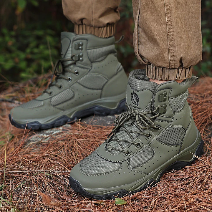 Men's Breathable Leather Combat Boots | Ultra-Light Outdoor Adventure Fit 5