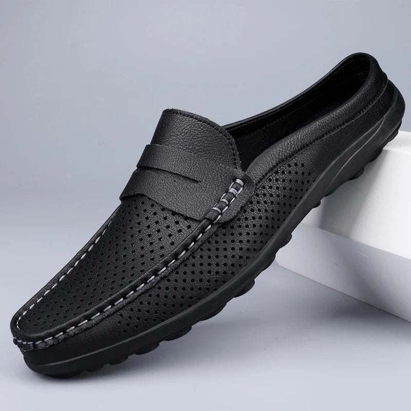 Men's Breathable Leather Walking Shoes | Comfortable Summer Casual Footwear