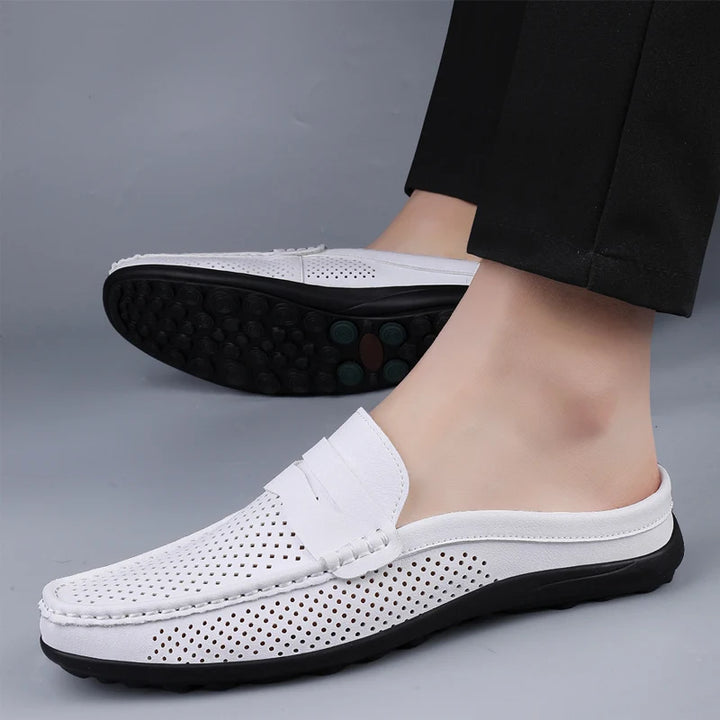 Men's Breathable Leather Walking Shoes | Comfortable Summer Casual Footwear