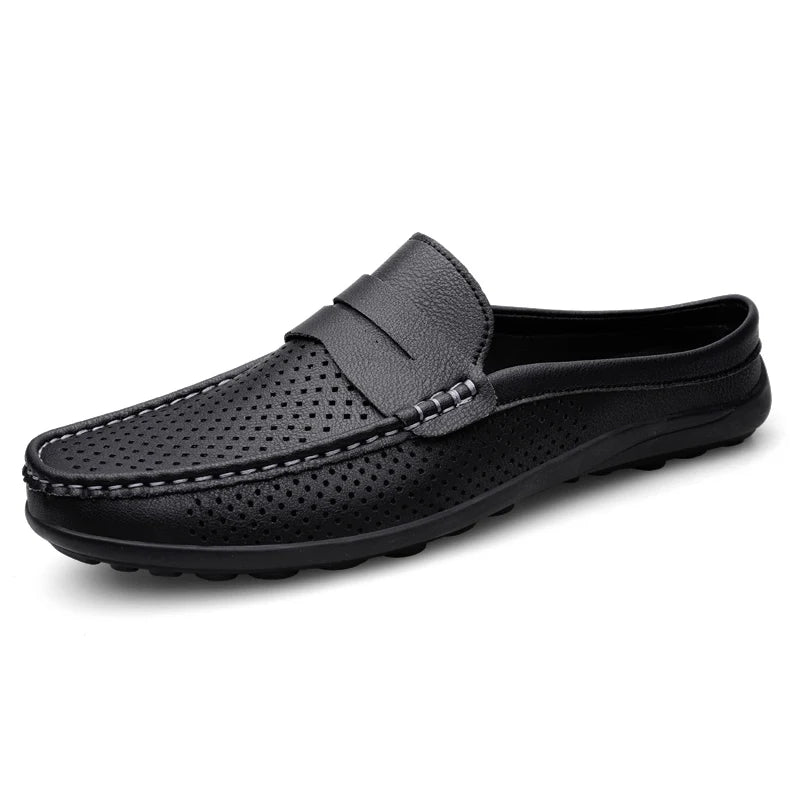 Men's Breathable Leather Walking Shoes | Comfortable Summer Casual Footwear