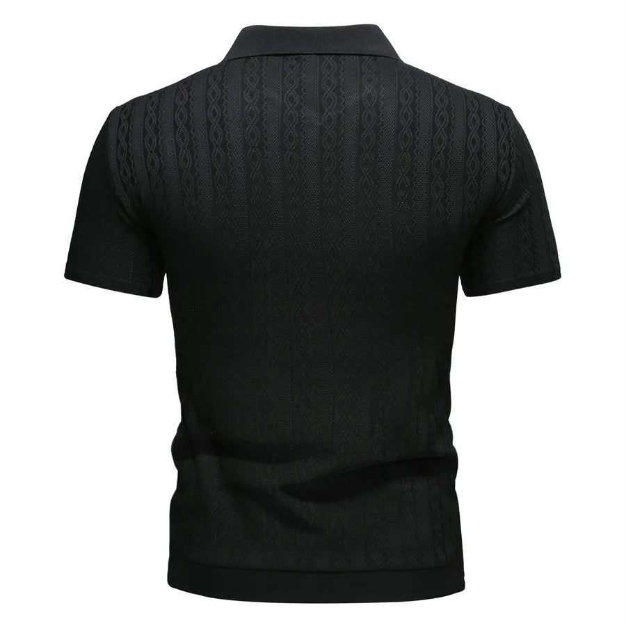 Men's Breathable Splicing Polo Shirt | Modern Casual Summer Style 2