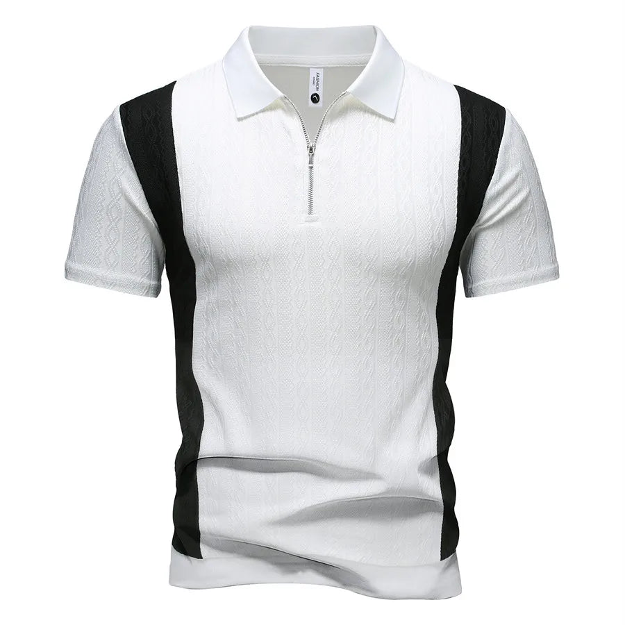 Men's Breathable Splicing Polo Shirt | Modern Casual Summer Style 3