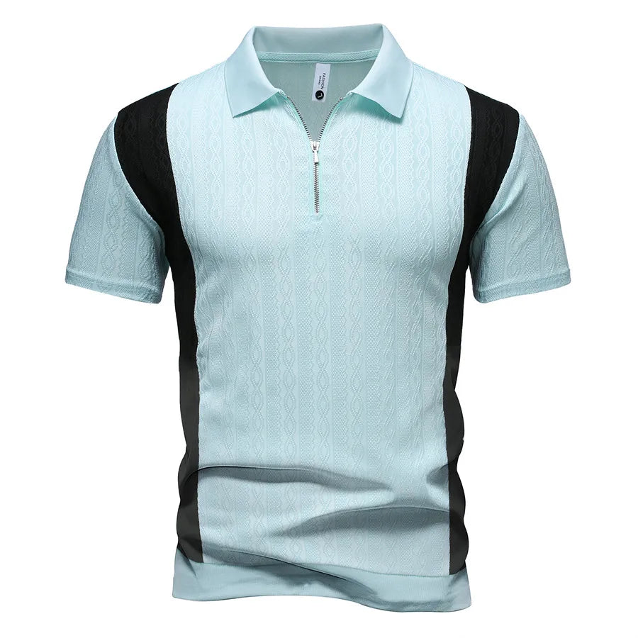 Men's Breathable Splicing Polo Shirt | Modern Casual Summer Style 5