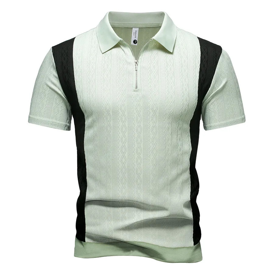 Men's Breathable Splicing Polo Shirt | Modern Casual Summer Style 6