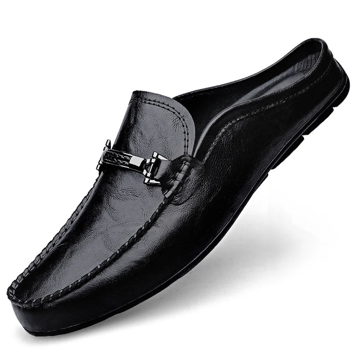 Men's Brown Leather Loafers | Classic Comfortable Casual Flat Shoes